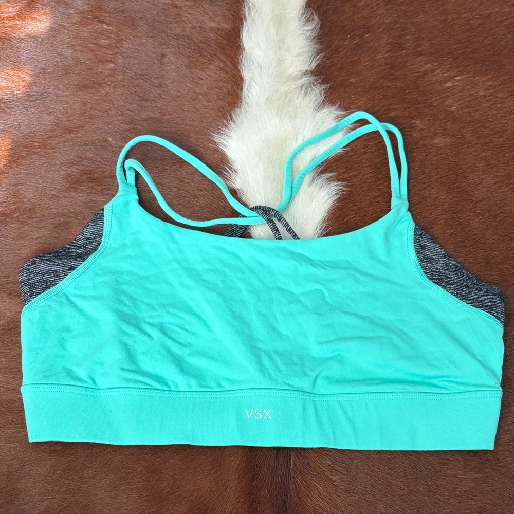 VSX Aqua and Gray Sports Bra